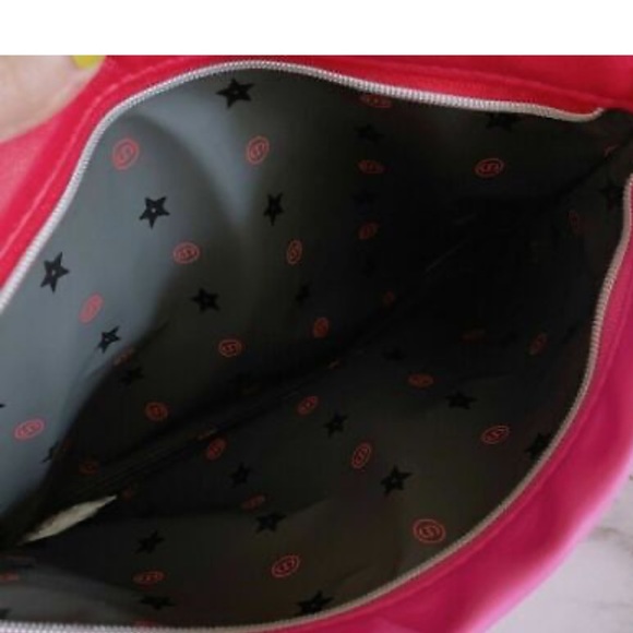 Christian Dior Red/Pink CD logo Makeup Pouch Bag Clutch - Picture 4 of 7